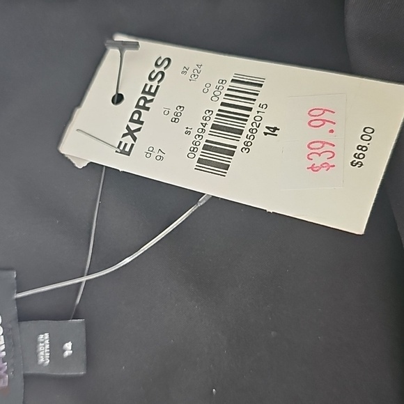 Express Taffeta Strapless Big Bow Evening Blouse w Side Zip Sz:14 Elegant - Picture 3 of 5